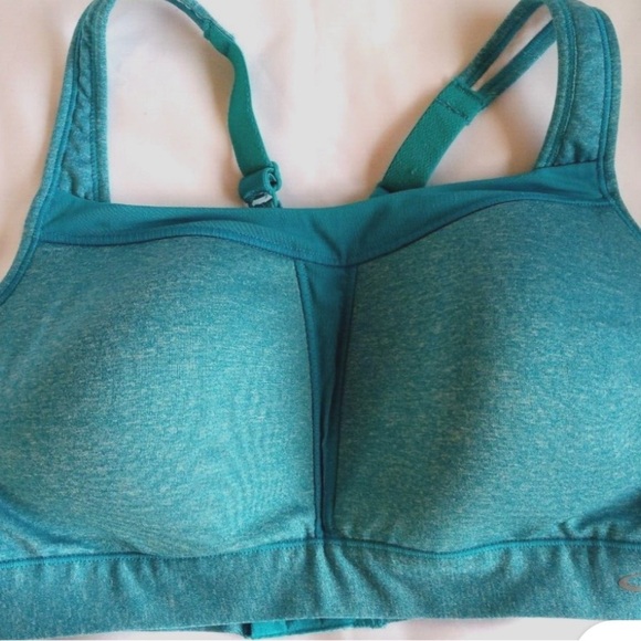 C9 Champion Sports Bra Size See Photos Turquoise Racerback Adjustable Straps - Picture 1 of 7